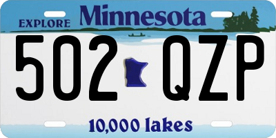 MN license plate 502QZP