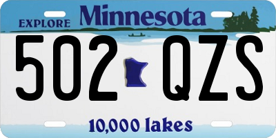 MN license plate 502QZS