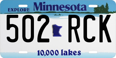 MN license plate 502RCK