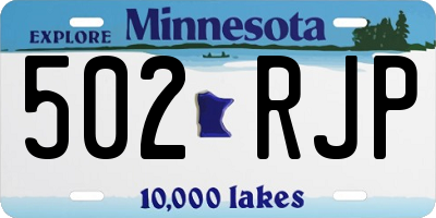 MN license plate 502RJP