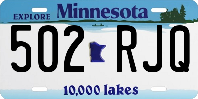 MN license plate 502RJQ