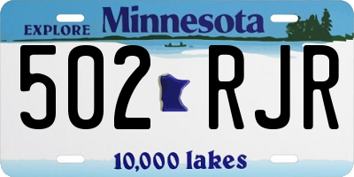 MN license plate 502RJR