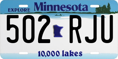 MN license plate 502RJU