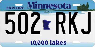 MN license plate 502RKJ