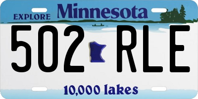 MN license plate 502RLE