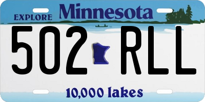 MN license plate 502RLL