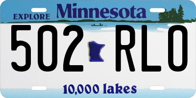 MN license plate 502RLO