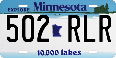 MN license plate 502RLR