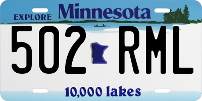 MN license plate 502RML