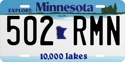 MN license plate 502RMN