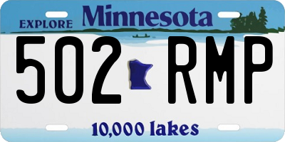 MN license plate 502RMP