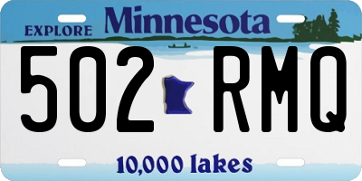 MN license plate 502RMQ