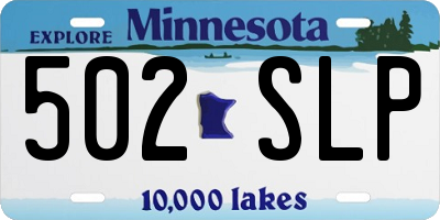 MN license plate 502SLP
