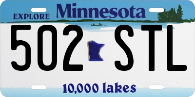 MN license plate 502STL