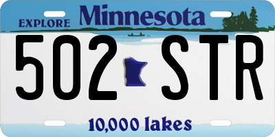 MN license plate 502STR