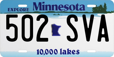 MN license plate 502SVA
