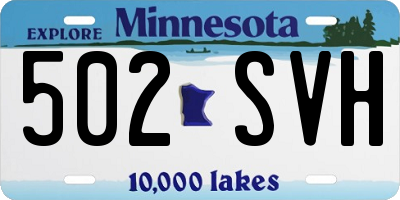 MN license plate 502SVH
