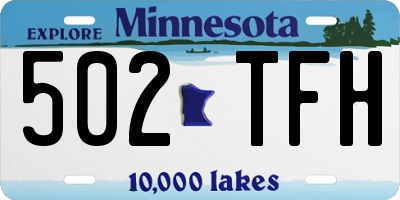 MN license plate 502TFH