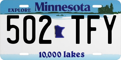 MN license plate 502TFY