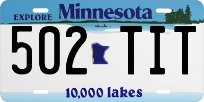 MN license plate 502TIT