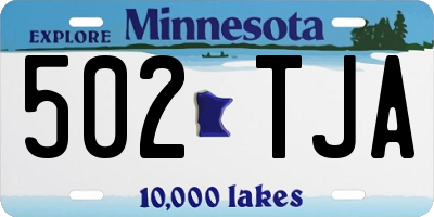 MN license plate 502TJA