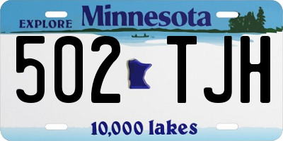 MN license plate 502TJH