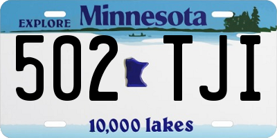 MN license plate 502TJI