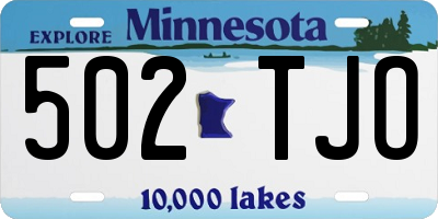 MN license plate 502TJO