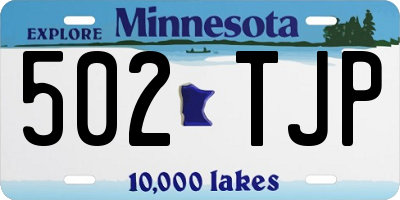 MN license plate 502TJP