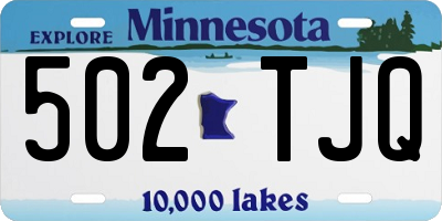 MN license plate 502TJQ