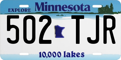 MN license plate 502TJR