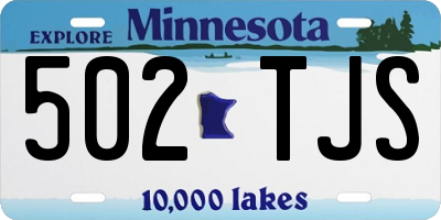 MN license plate 502TJS