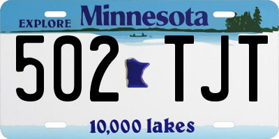 MN license plate 502TJT