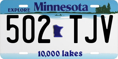 MN license plate 502TJV