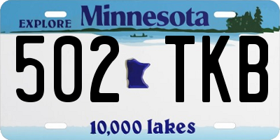 MN license plate 502TKB