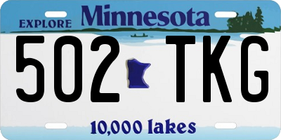 MN license plate 502TKG