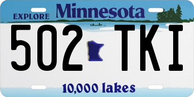 MN license plate 502TKI