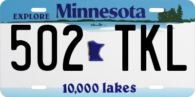 MN license plate 502TKL