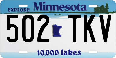 MN license plate 502TKV