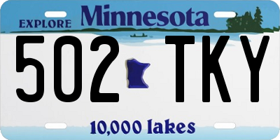 MN license plate 502TKY