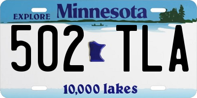 MN license plate 502TLA
