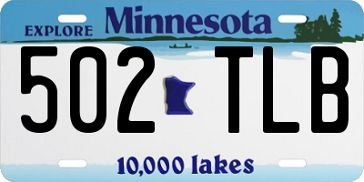 MN license plate 502TLB