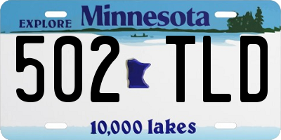 MN license plate 502TLD