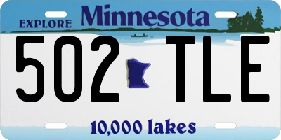 MN license plate 502TLE