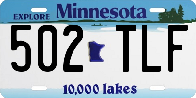 MN license plate 502TLF