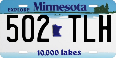 MN license plate 502TLH