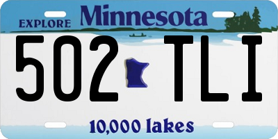 MN license plate 502TLI