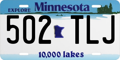 MN license plate 502TLJ