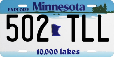 MN license plate 502TLL