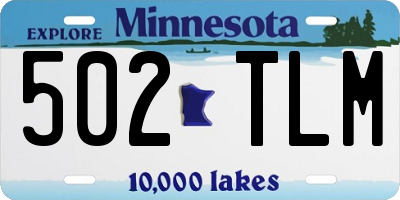 MN license plate 502TLM